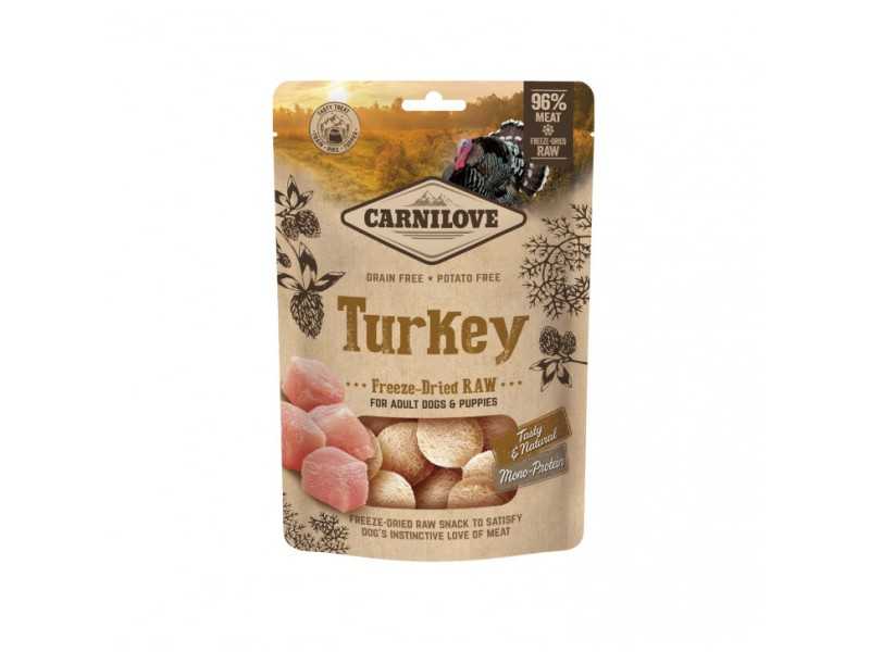 Carnilove Dog skanėstas šunims Freeze-dried Raw Turkey 60g